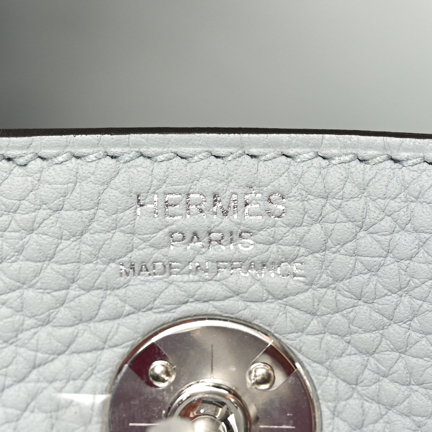 Hermes Taurillon Clemence Mini Lindy 20 Bleu Glacier 7 of 10
