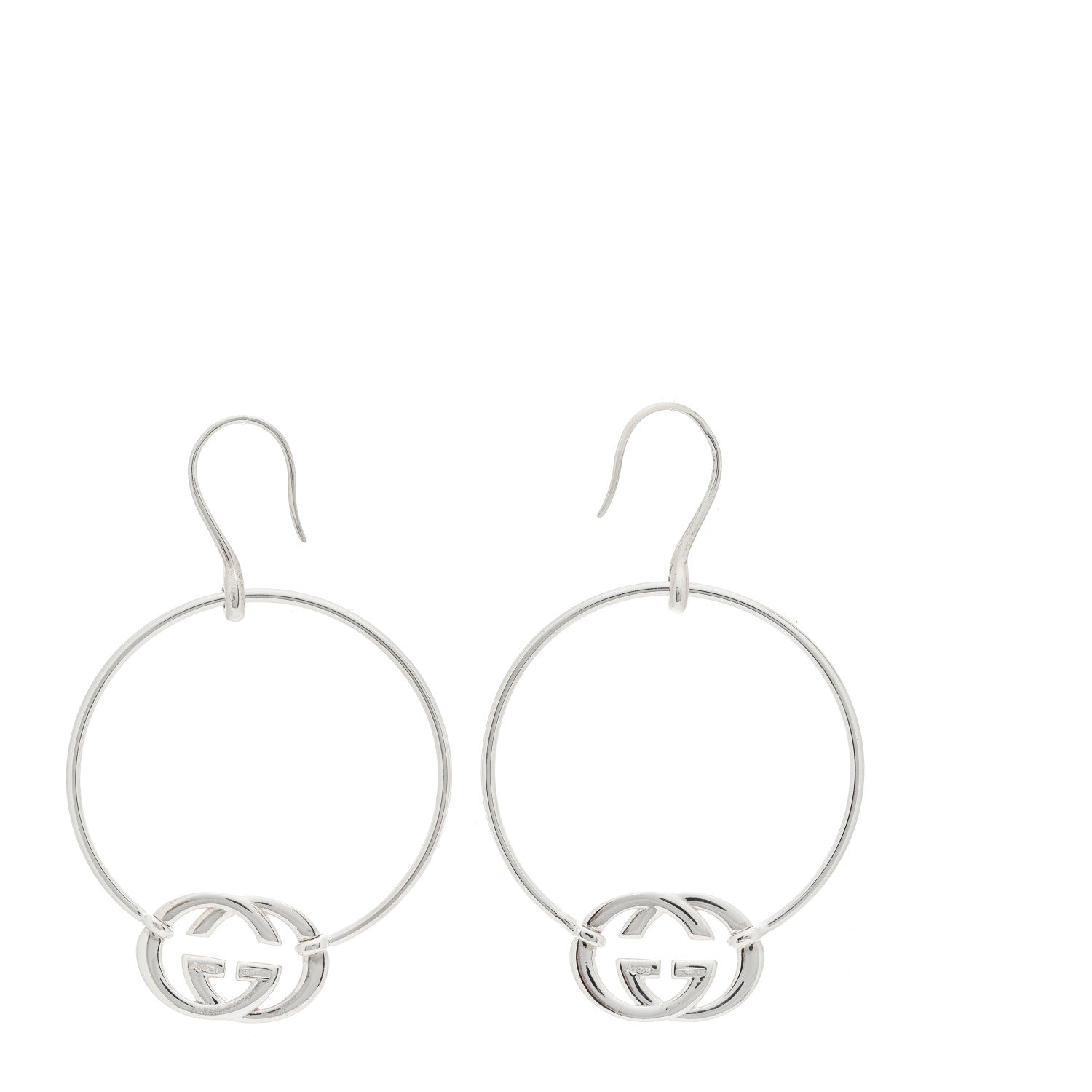 Gucci Sterling Silver Britt Hoop Earrings 1 of 6