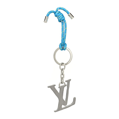 Louis Vuitton Palladium Rope Bag Charm Key Holder Turquoise 1 of 4