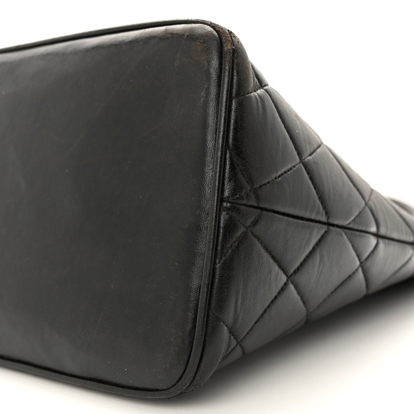 Lambskin Quilted Medallion Tote Black
