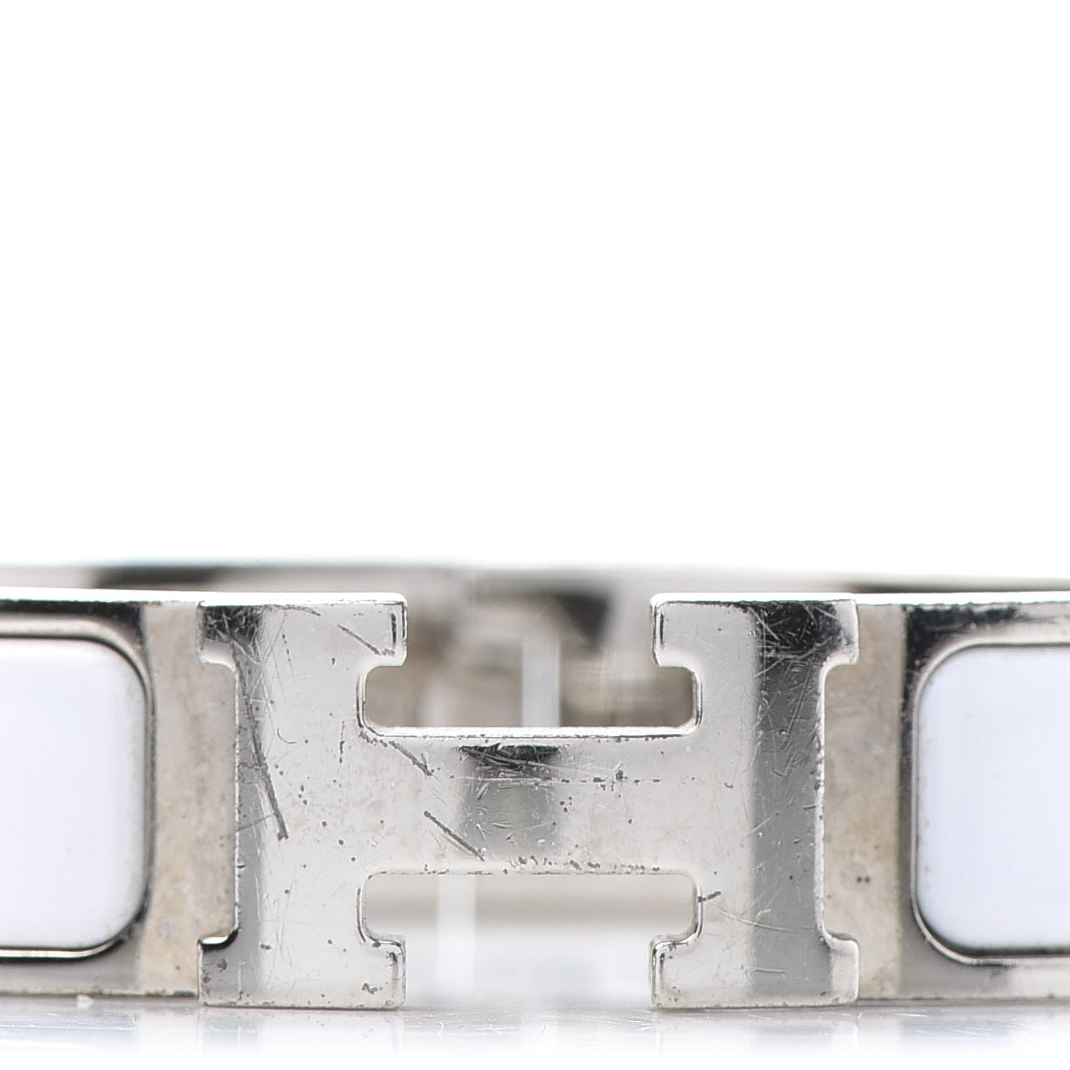 Hermes Enamel Narrow Clic Clac H Bracelet PM White 5 of 5