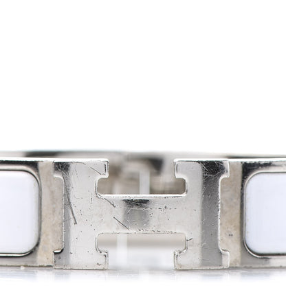 Hermes Enamel Narrow Clic Clac H Bracelet PM White 5 of 5