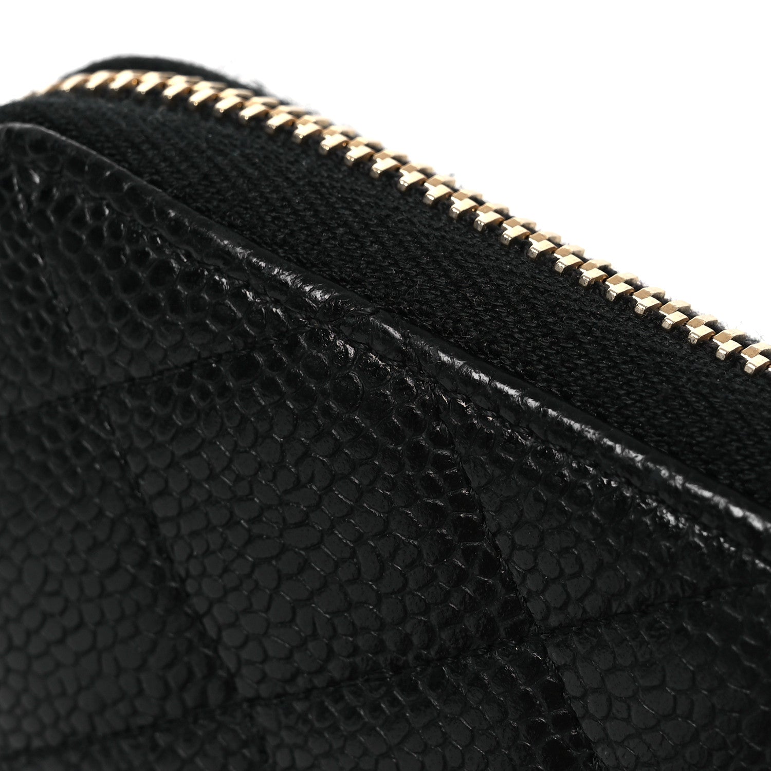 Chanel Caviar Quilted Large Gusset Zip Around Wallet Black 16 of 18