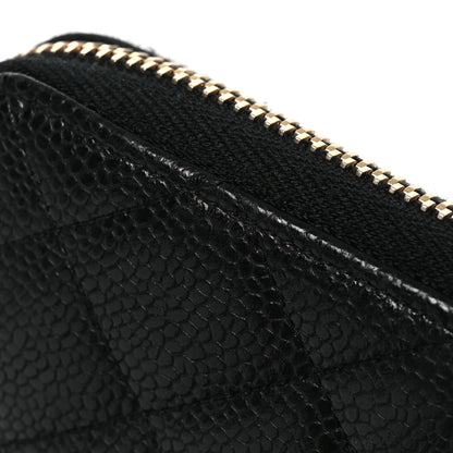 Chanel Caviar Quilted Large Gusset Zip Around Wallet Black 16 of 18