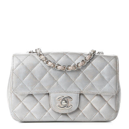 Chanel Metallic Calfskin Quilted Pixel Effect Mini Rectangular Flap Pinky Gold 1 of 9