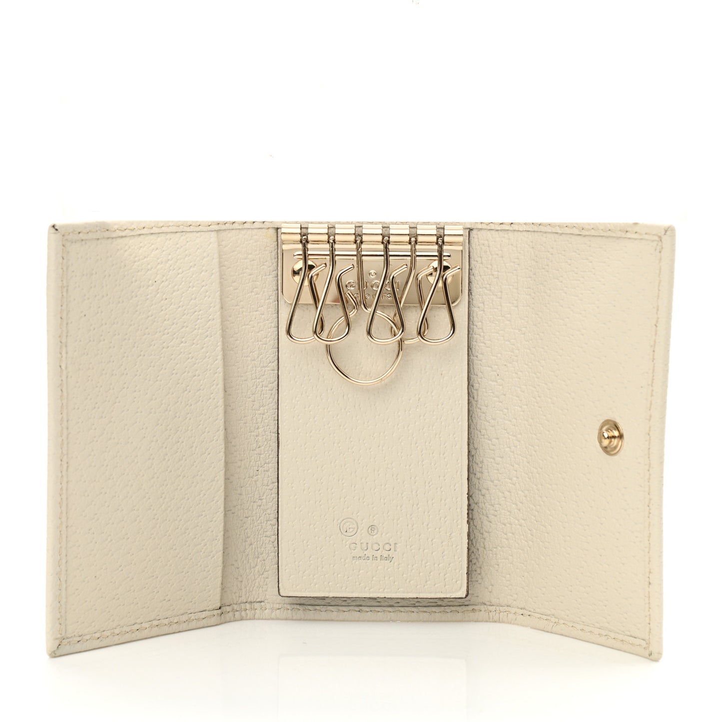 Calfskin 6 Key Holder White
