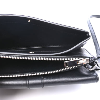 Saint Laurent Calfskin Monogram Tri Pocket Crossbody Bag Black 4 of 5