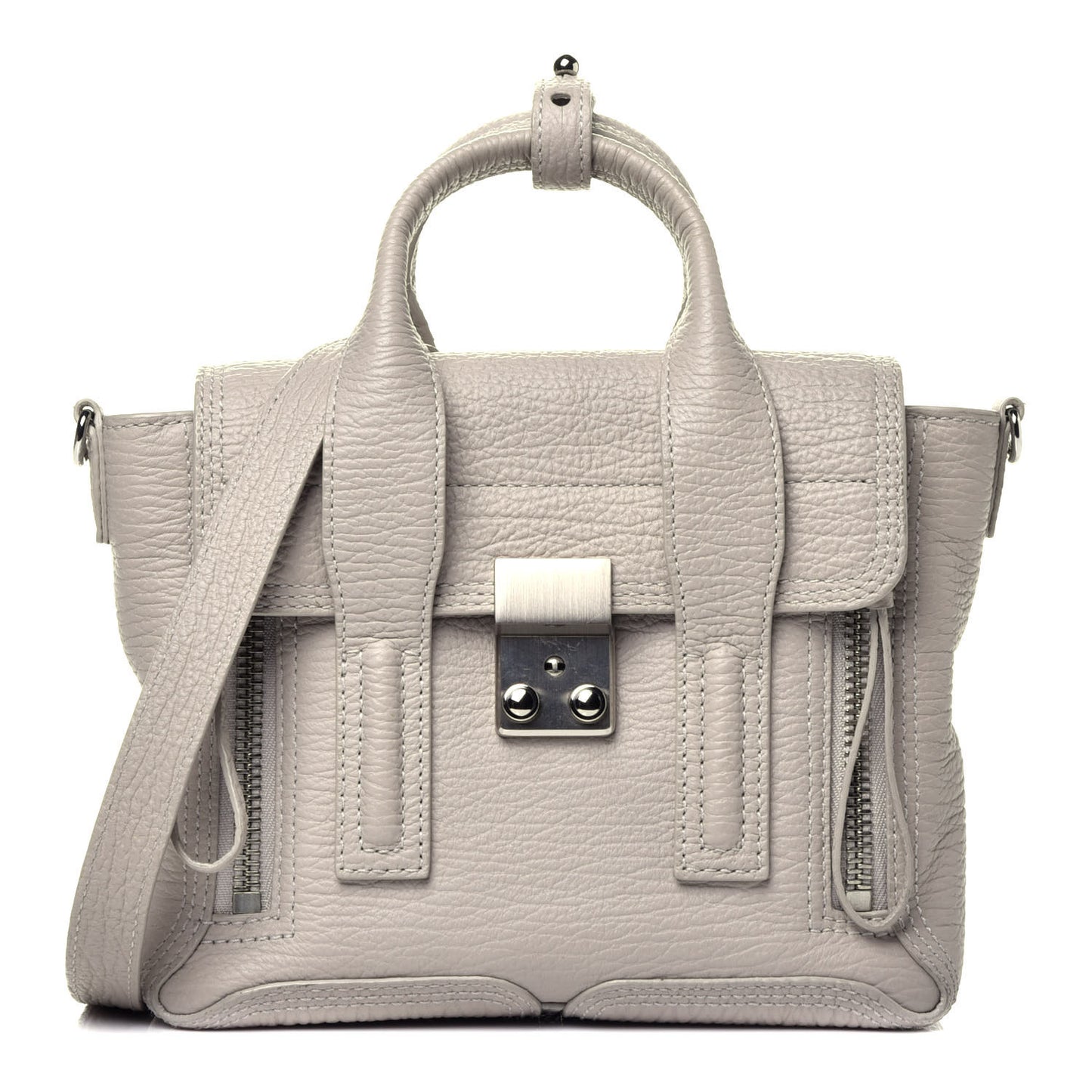 Textured Calfskin Mini Pashli Satchel Feather