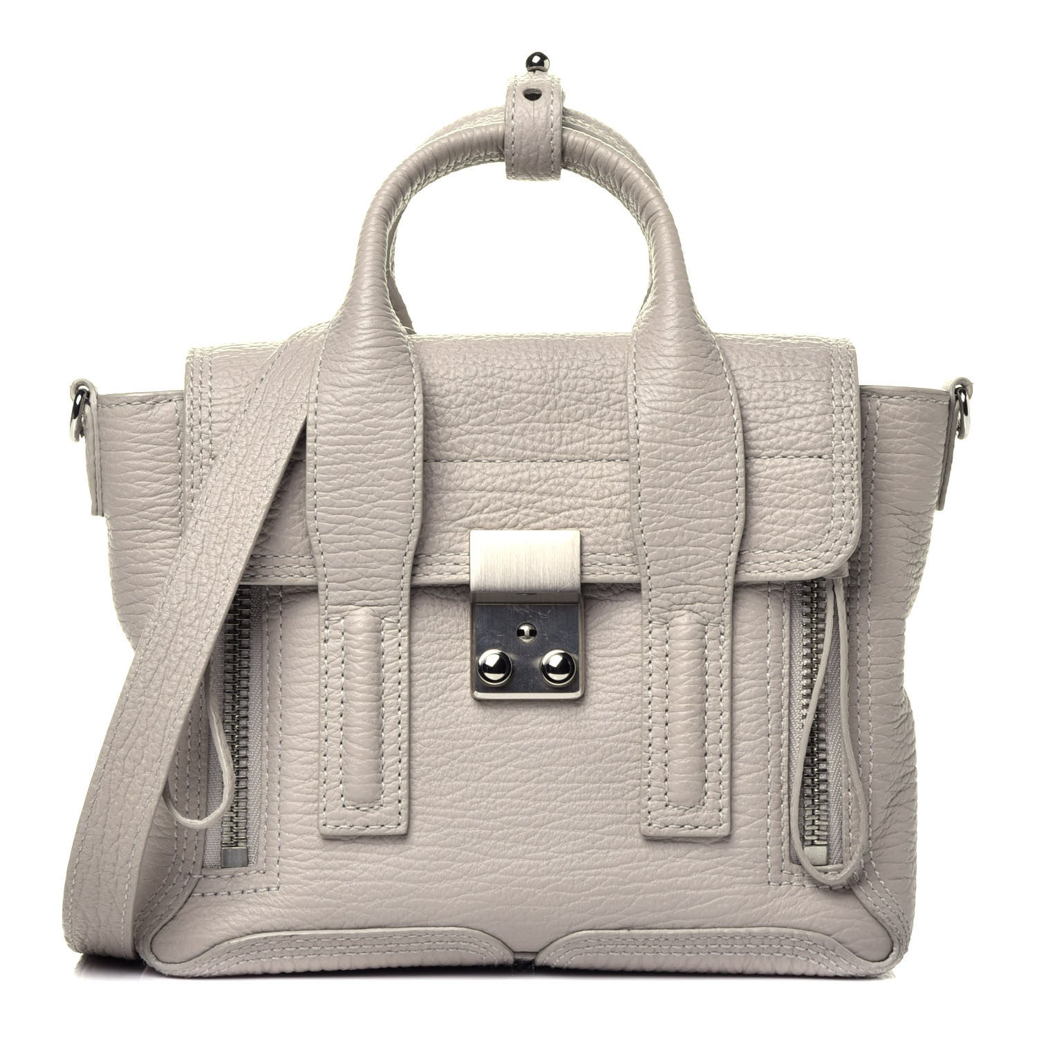 3.1 Phillip Lim Textured Calfskin Mini Pashli Satchel Feather 1 of 10