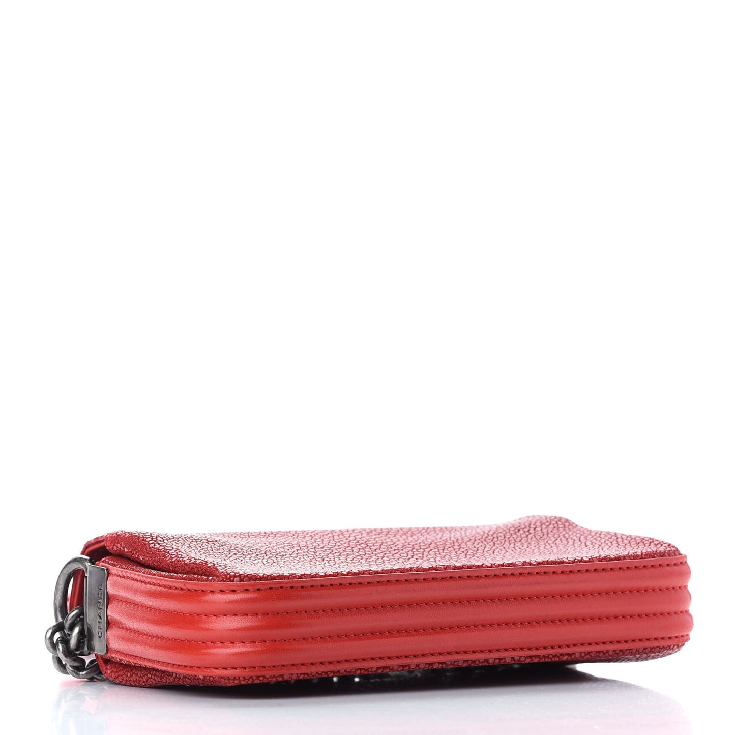 Galuchat Stingray Calfskin Boy Crossbody Red