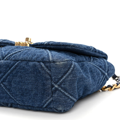Chanel Denim Quilted Medium Chanel 19 Flap Blue 10 of 10