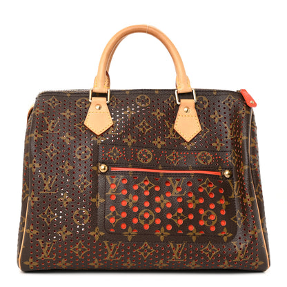 Louis Vuitton Monogram Perforated Speedy 30 Orange 1 of 11