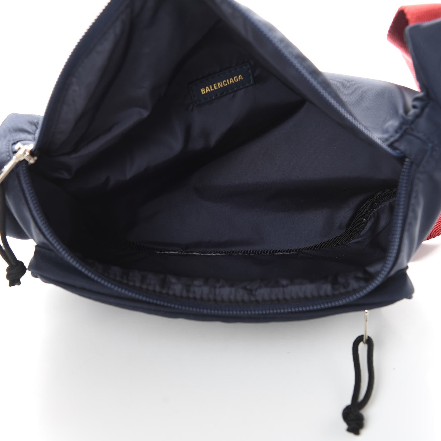 Balenciaga Sport Nylon Logo Embroidered Wheel Beltpack Navy Blue Red 5 of 11