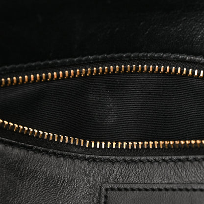 Saint Laurent Smooth Calfskin Le Maillon Satchel Black 12 of 14