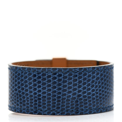 Hermes Lizard Collier De Chien CDC 24 Bracelet T2 Bleu Saphir 2 of 6