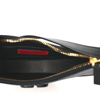 Valentino Garavani Grainy Calfskin Mini Vlogo Hobo Bag Black 5 of 10