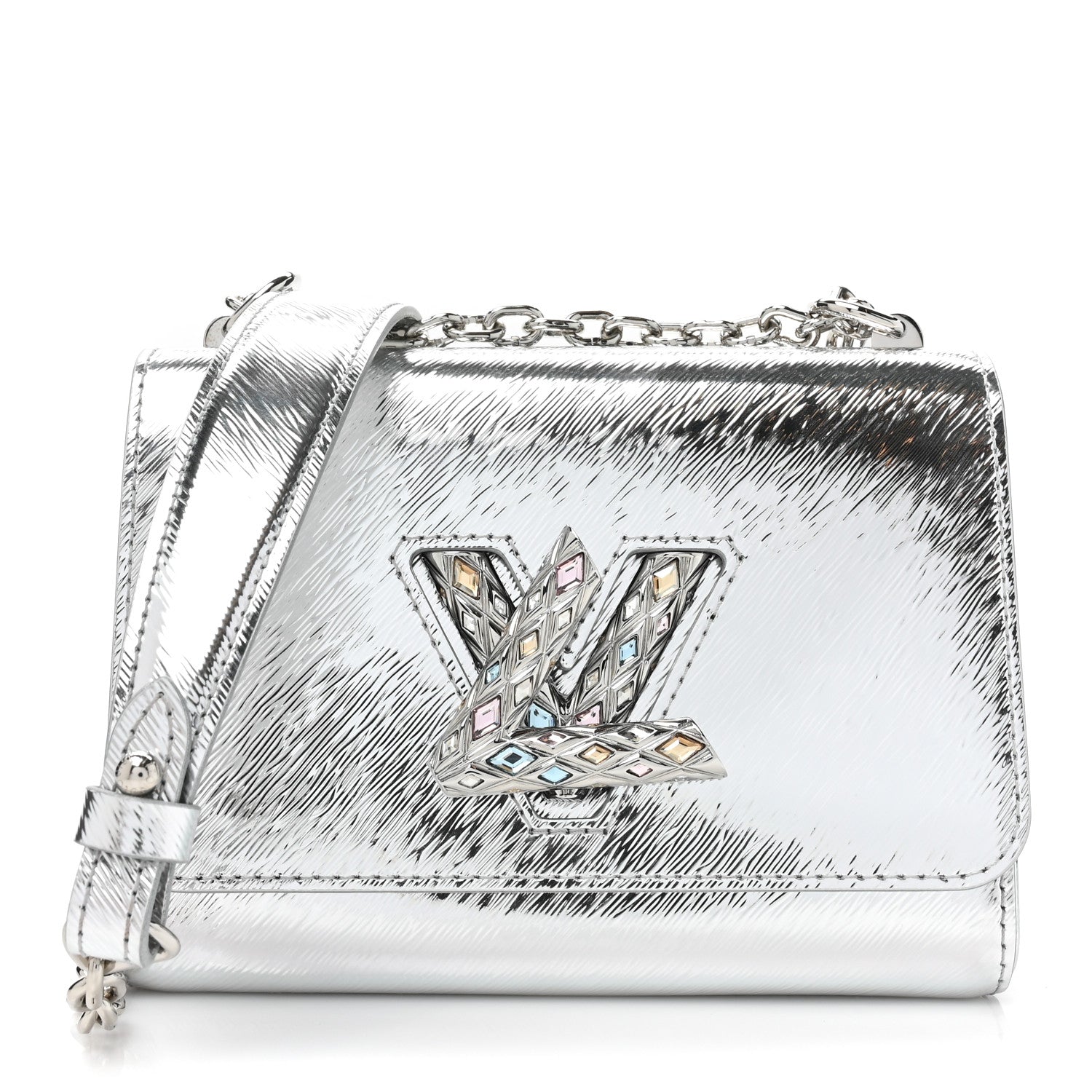 Louis Vuitton Mirror Epi Swarovski Strass Twist PM Silver 1 of 10