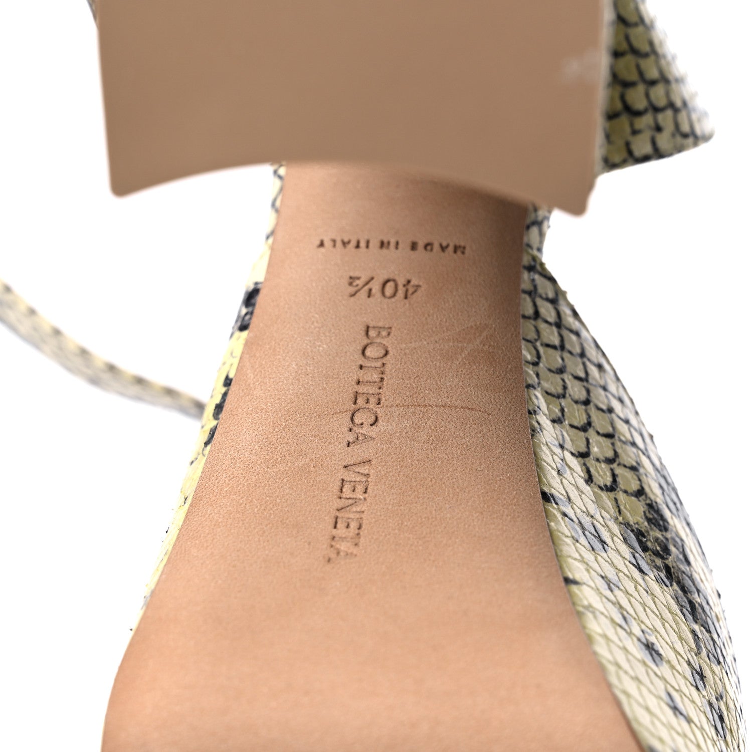 Bottega Veneta Faded Goatskin Python Printed Tower 40/140mm Platform Pumps 40.5 Kiwi Black 8 of 12