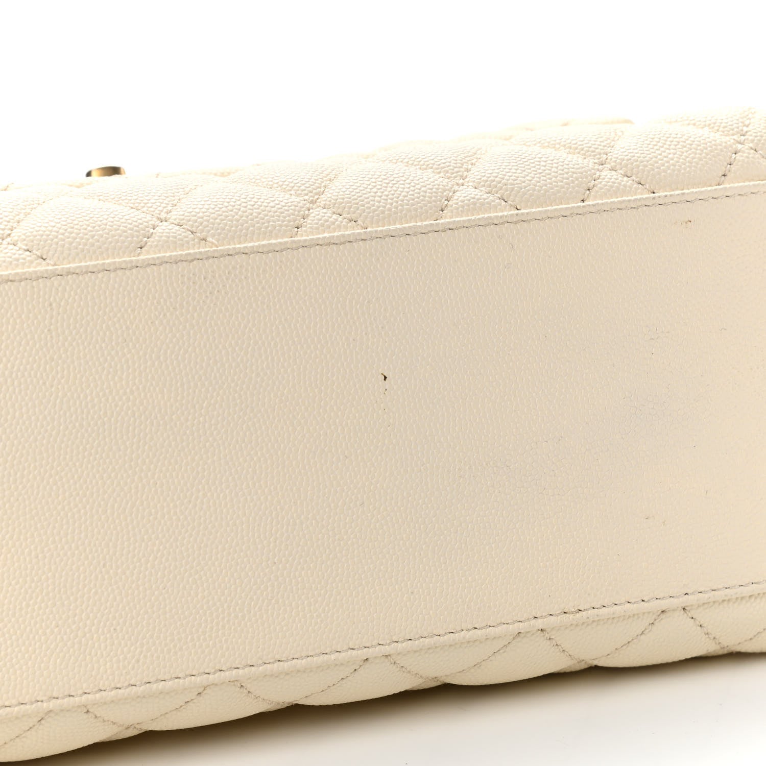 Chanel Caviar Quilted Small Coco Handle Flap Ivory 12 of 13