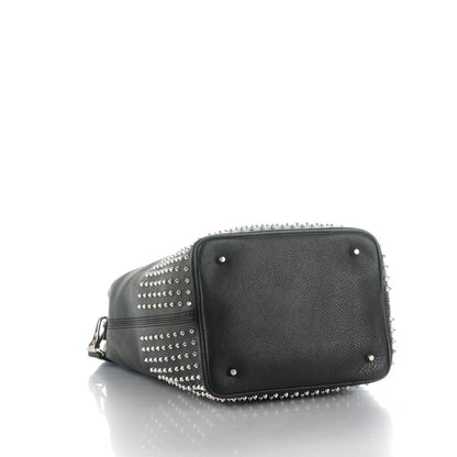 Burberry Calfskin Studded Medium Susanna Hobo Black 4 of 10