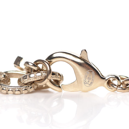 Chanel Graduated Pearl CC Long Necklace Gold Silver 5 of 6