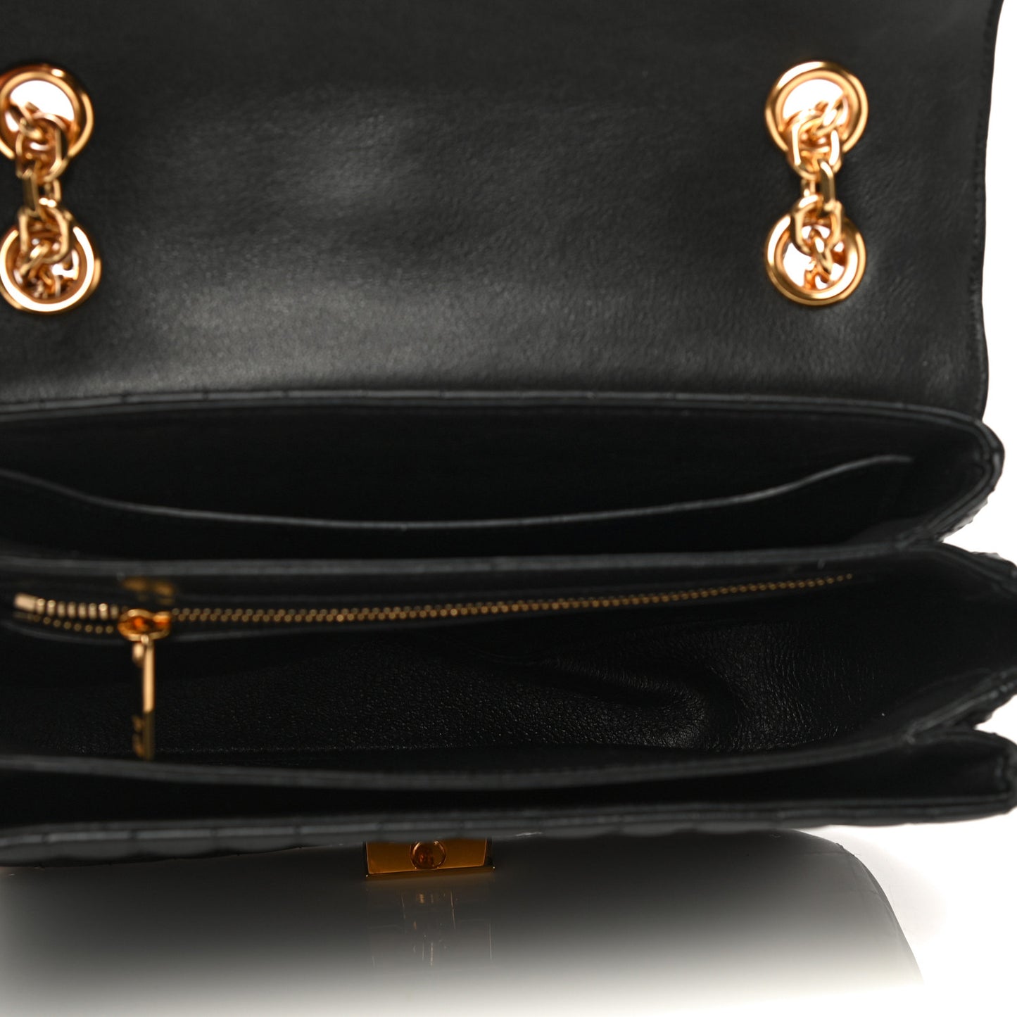 Calfskin Quilted Medium C Bag Black