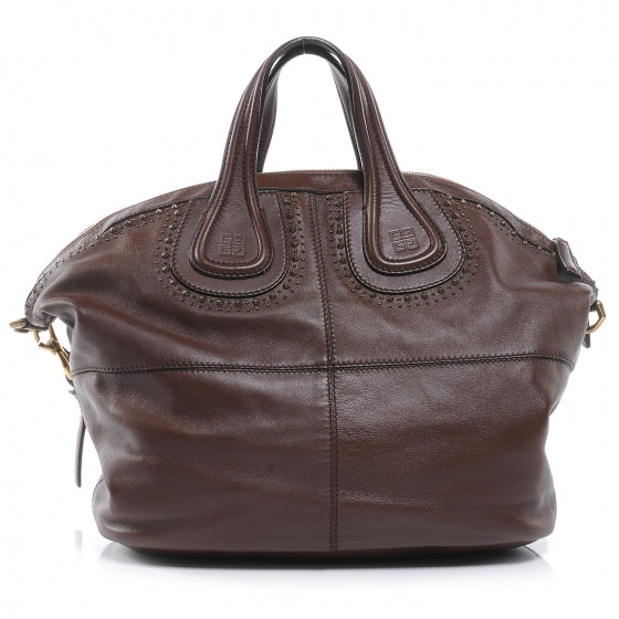 Lambskin Studded Medium Nightingale Brown