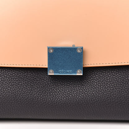 Celine Spazzolato Calfskin Nubuck Small Tri-color Trapeze Nude 8 of 10