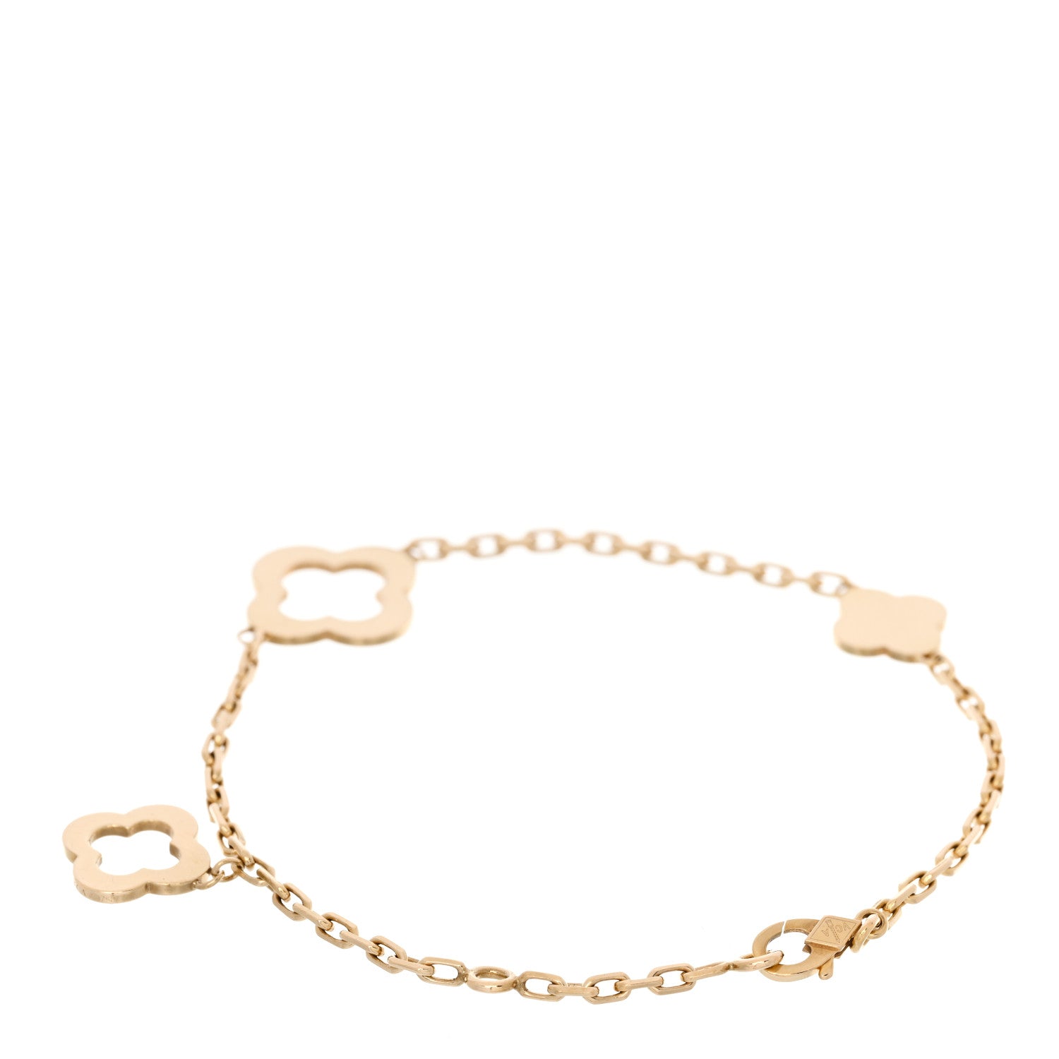 Van Cleef & Arpels 18K Yellow Gold 3 Motifs Byzantine Alhambra Bracelet 2 of 5