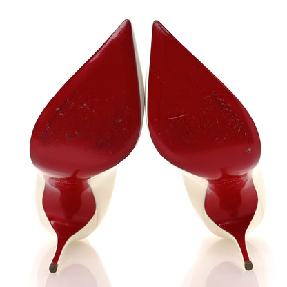 Christian Louboutin Patent Hot Chick 100 Pumps 38 White 7 of 11