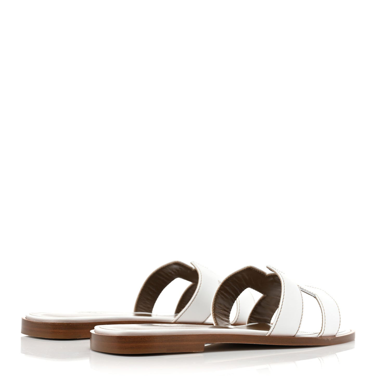 Box Calfskin Oran Sandals 36 White