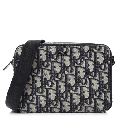 Christian Dior Oblique Pouch Navy Blue 1 of 10