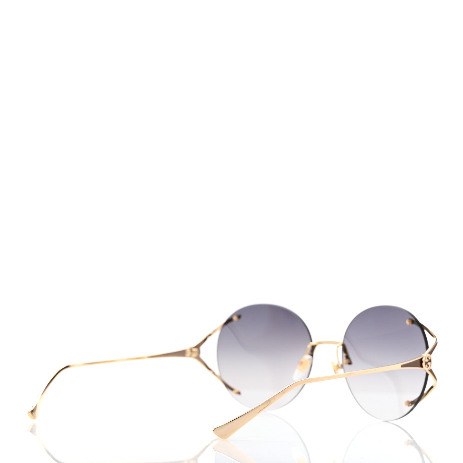 Gucci Round Pearl Tip Sunglasses GG0253S Gold 4 of 8