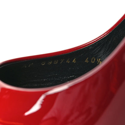 Saint Laurent Patent Calfskin Zoe 105 Slingback Pump 40.5 Red 6 of 9