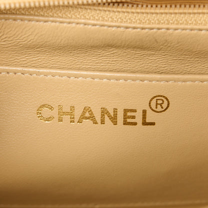 Chanel Lambskin Vertical Quilted Small Flap Beige Black 8 of 14