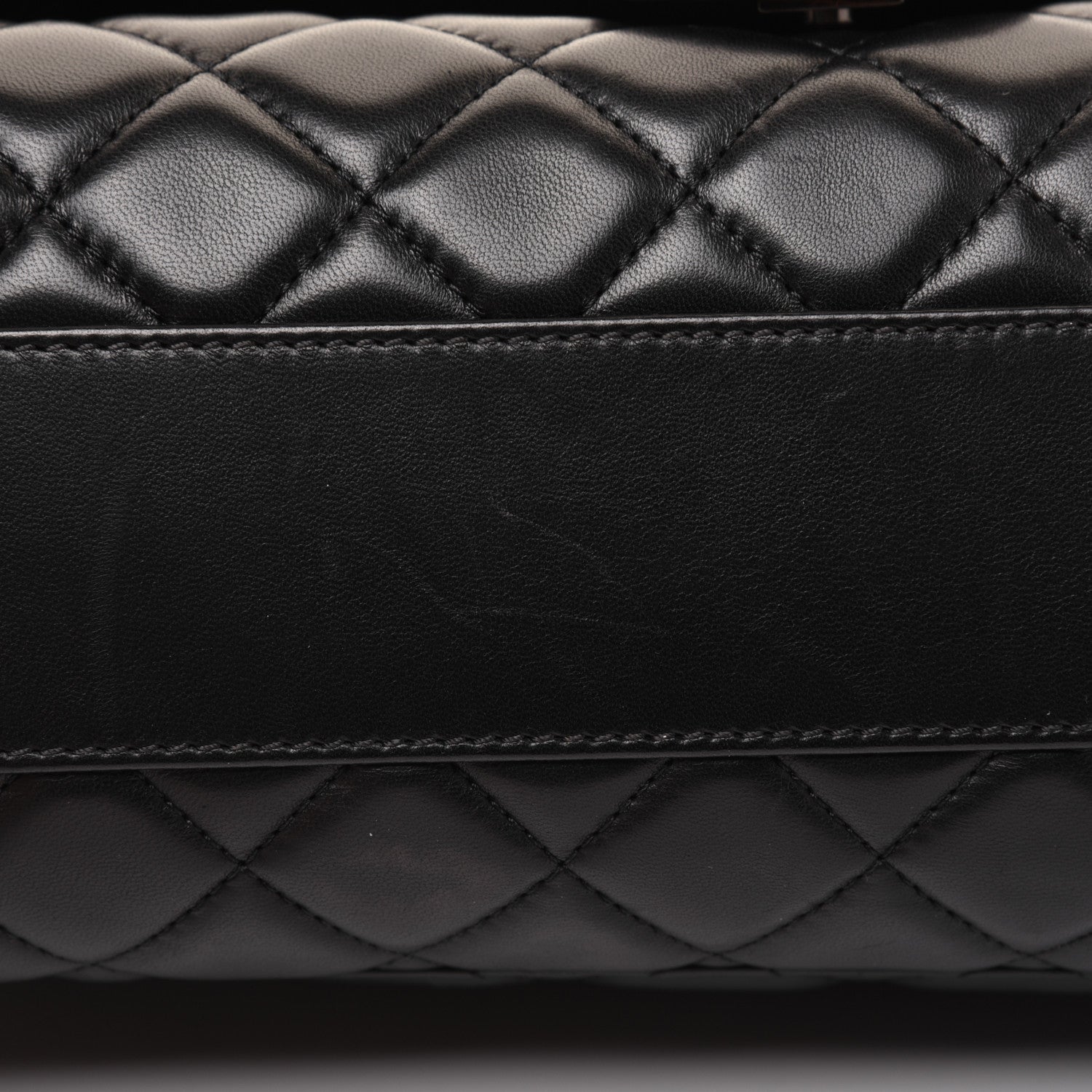 Chanel Lambskin Quilted Jumbo Grocery By Chanel Drawstring Shopping Bag Black 21 of 25