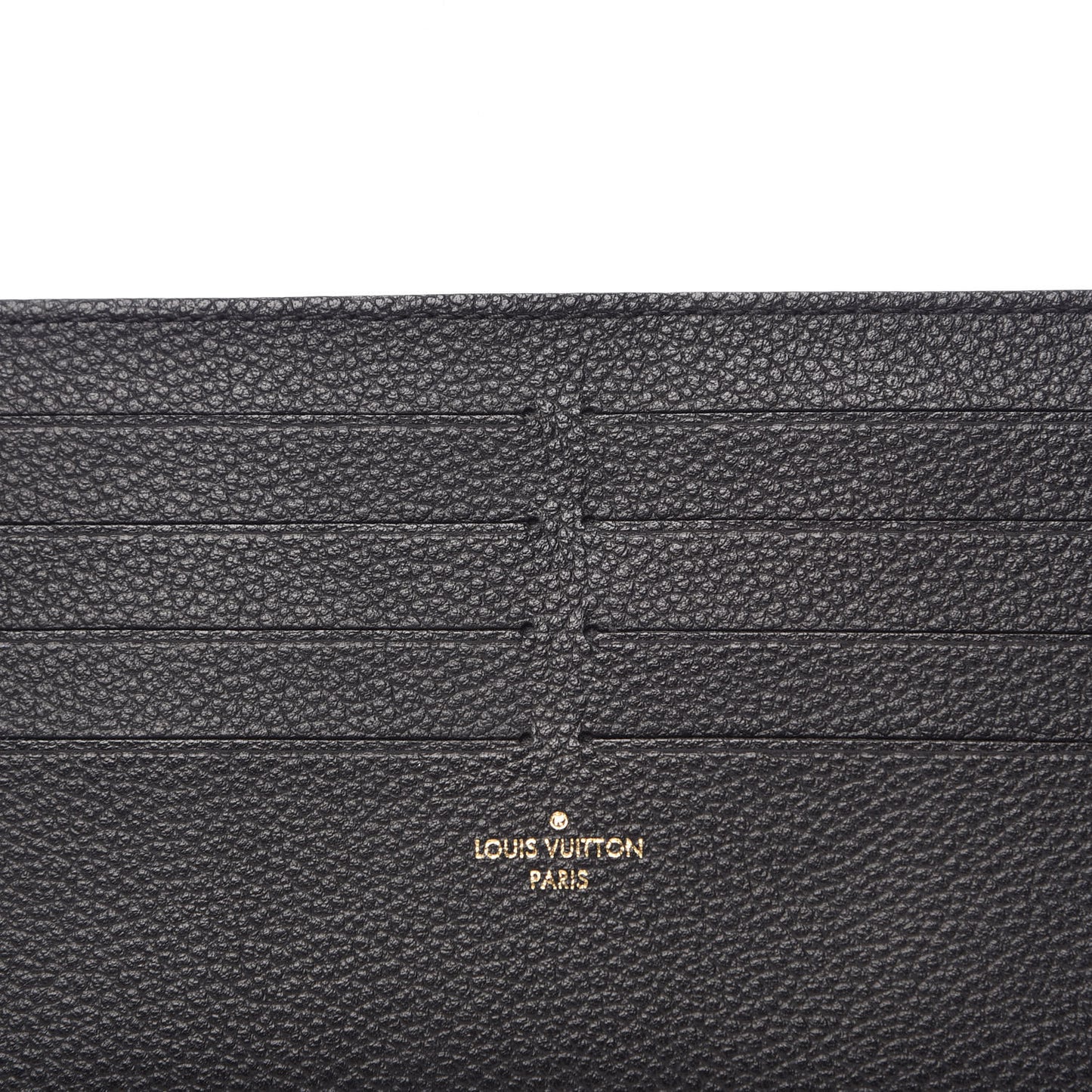 Calfskin Felicie Chain Wallet Card Holder Insert Black