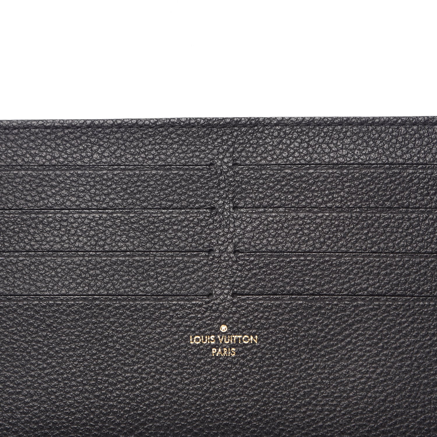 Louis Vuitton Calfskin Felicie Chain Wallet Card Holder Insert Black 6 of 6