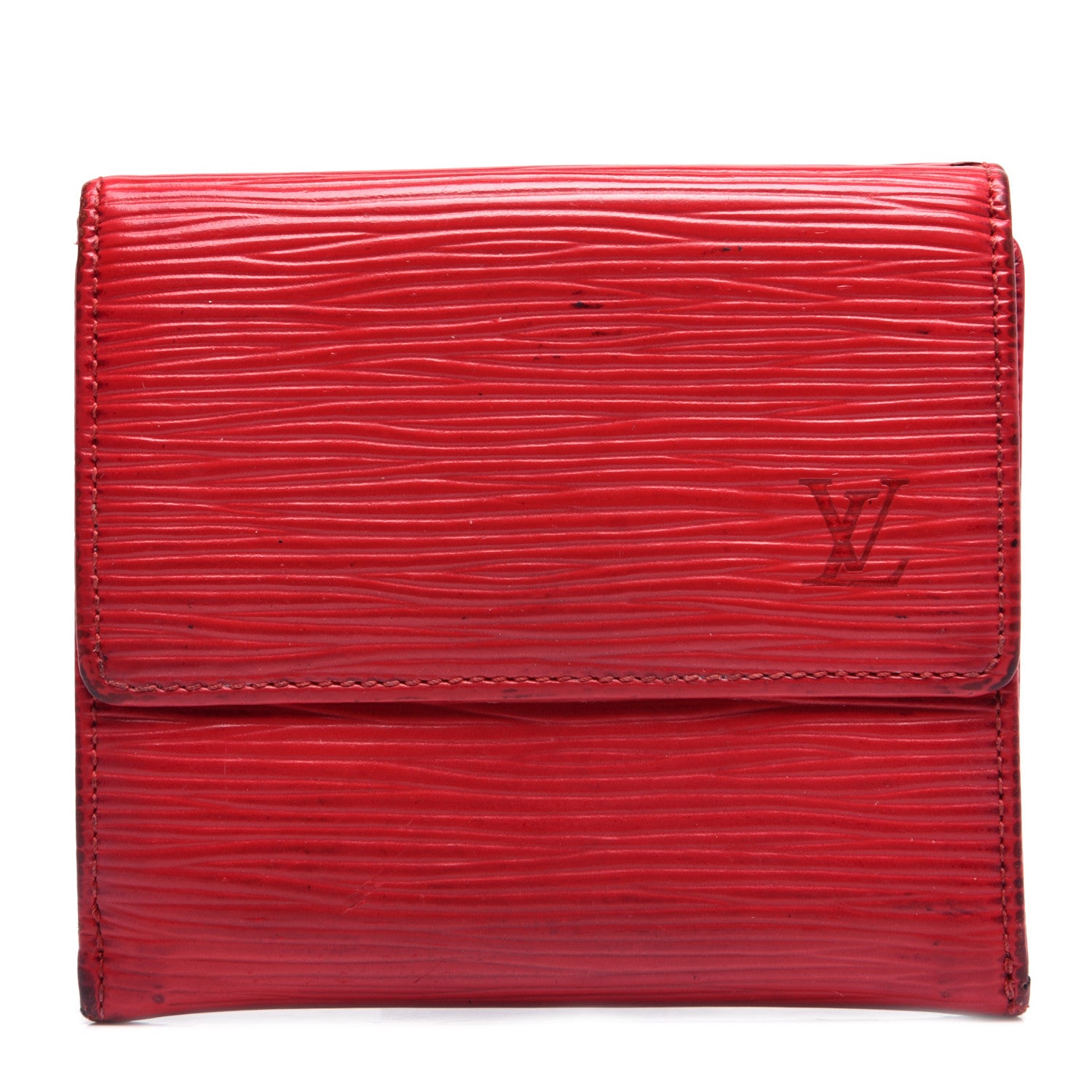 Louis Vuitton Epi Elise Wallet Castillan Red 1 of 13