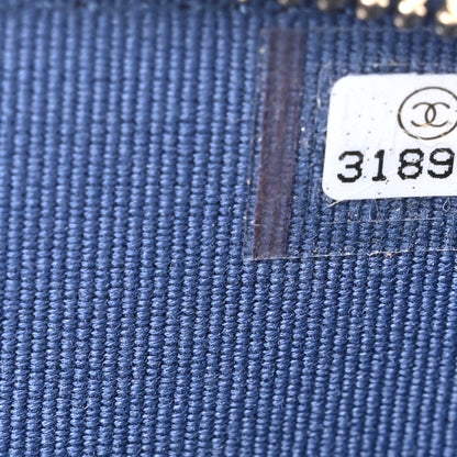 Chanel Lambskin Quilted Small Top Handle Vanity Case With Chain Dark Blue 7 of 11
