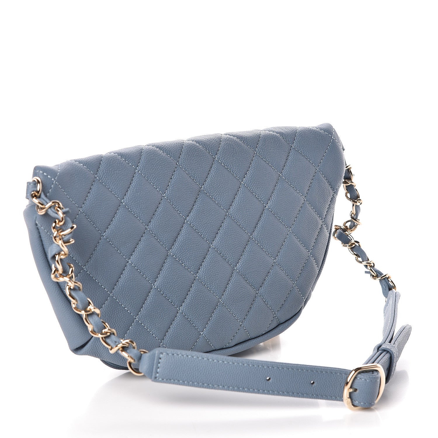 Chanel Caviar Quilted Business Affinity Waist Bag Blue 3 of 10