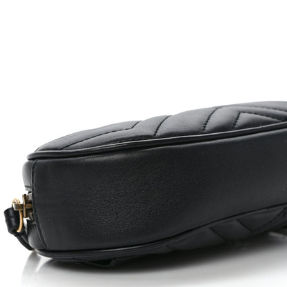 Gucci Calfskin Matelasse GG Marmont Belt Bag 85/34 Black 8 of 10