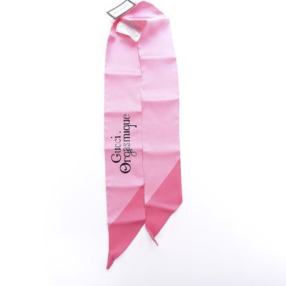 Gucci Silk Twill Gasmique Neck Bow Scarf Roseate 3 of 4
