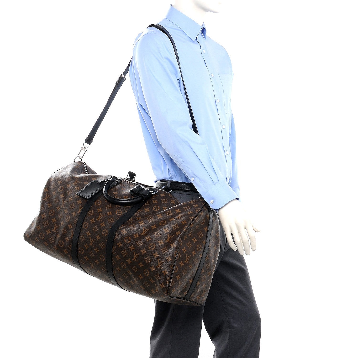 Louis Vuitton Monogram Macassar Keepall Bandouliere 55 2 of 8