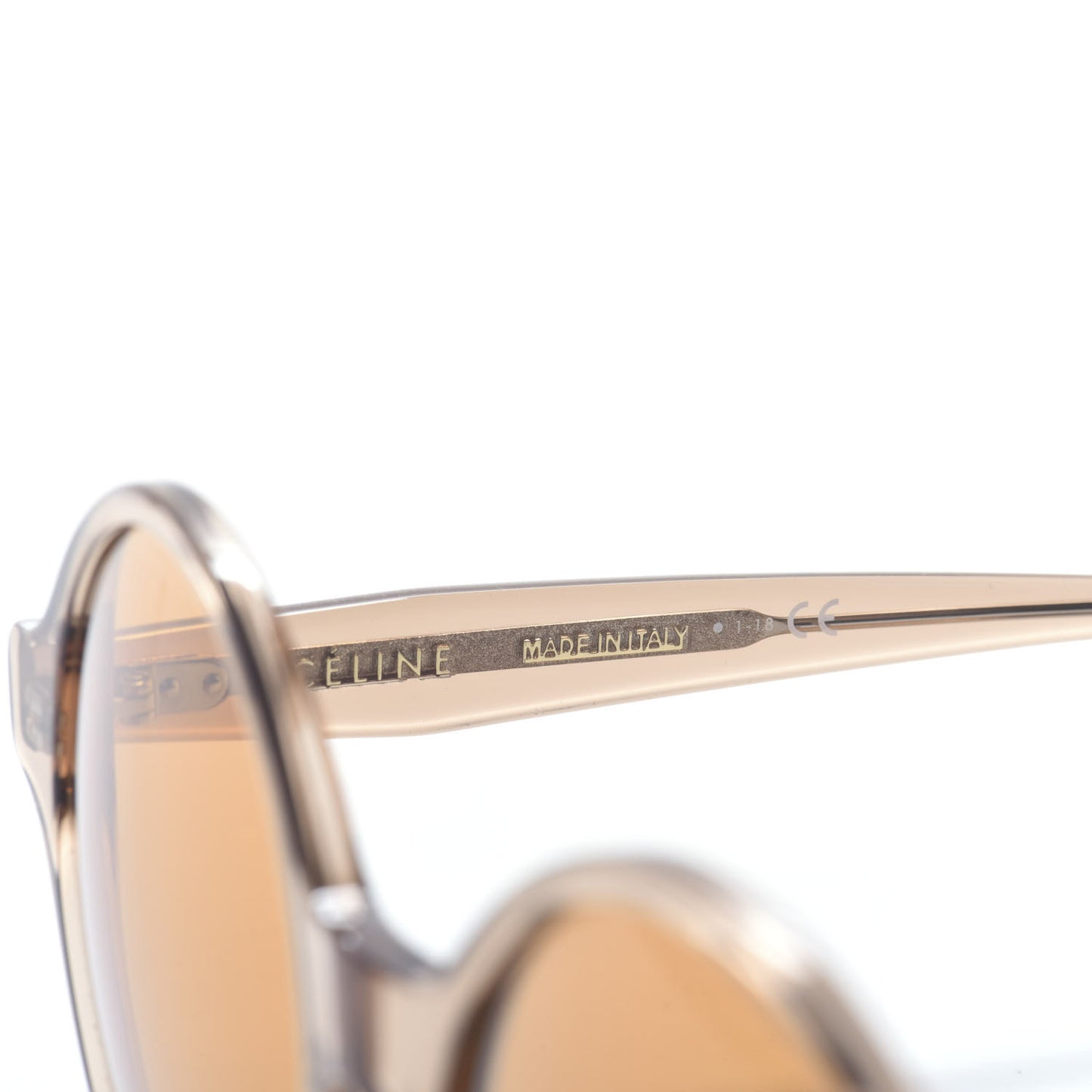 Round Sunglasses CL40051F Transparent Orange