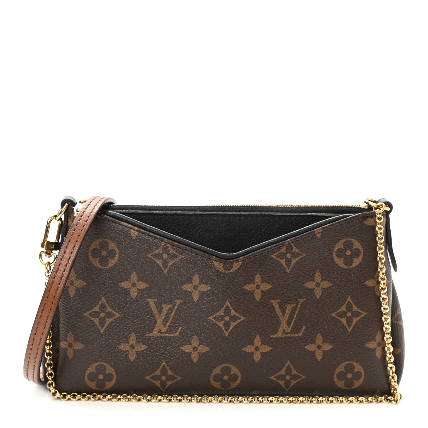 Louis Vuitton Monogram Pallas Clutch Black 1 of 9