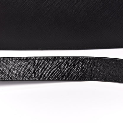 Prada Saffiano Soft Calfskin Chain Crossbody Bag Black 9 of 9