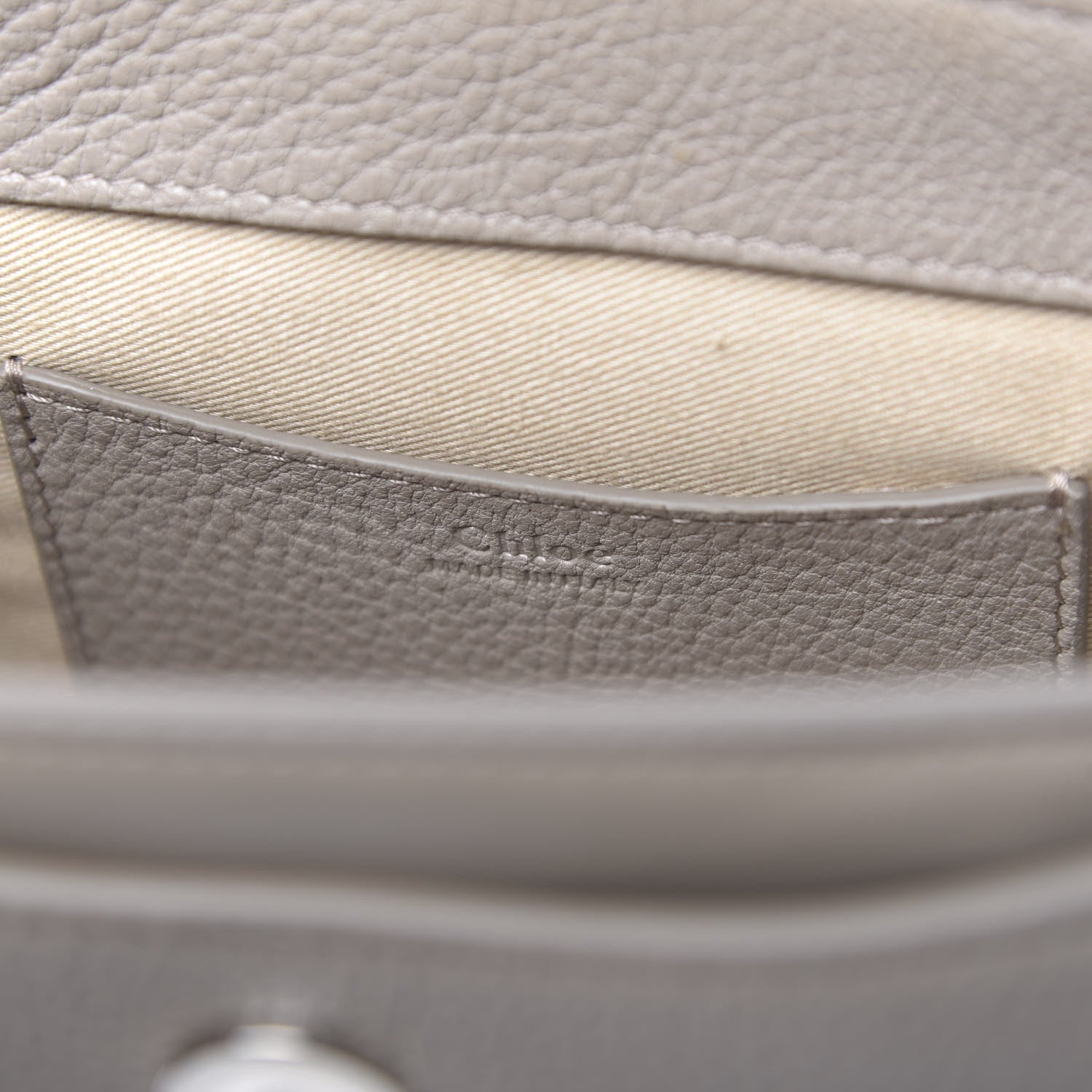 Chloe Grained Calfskin Small Tess Bag Motty Grey 6 of 9