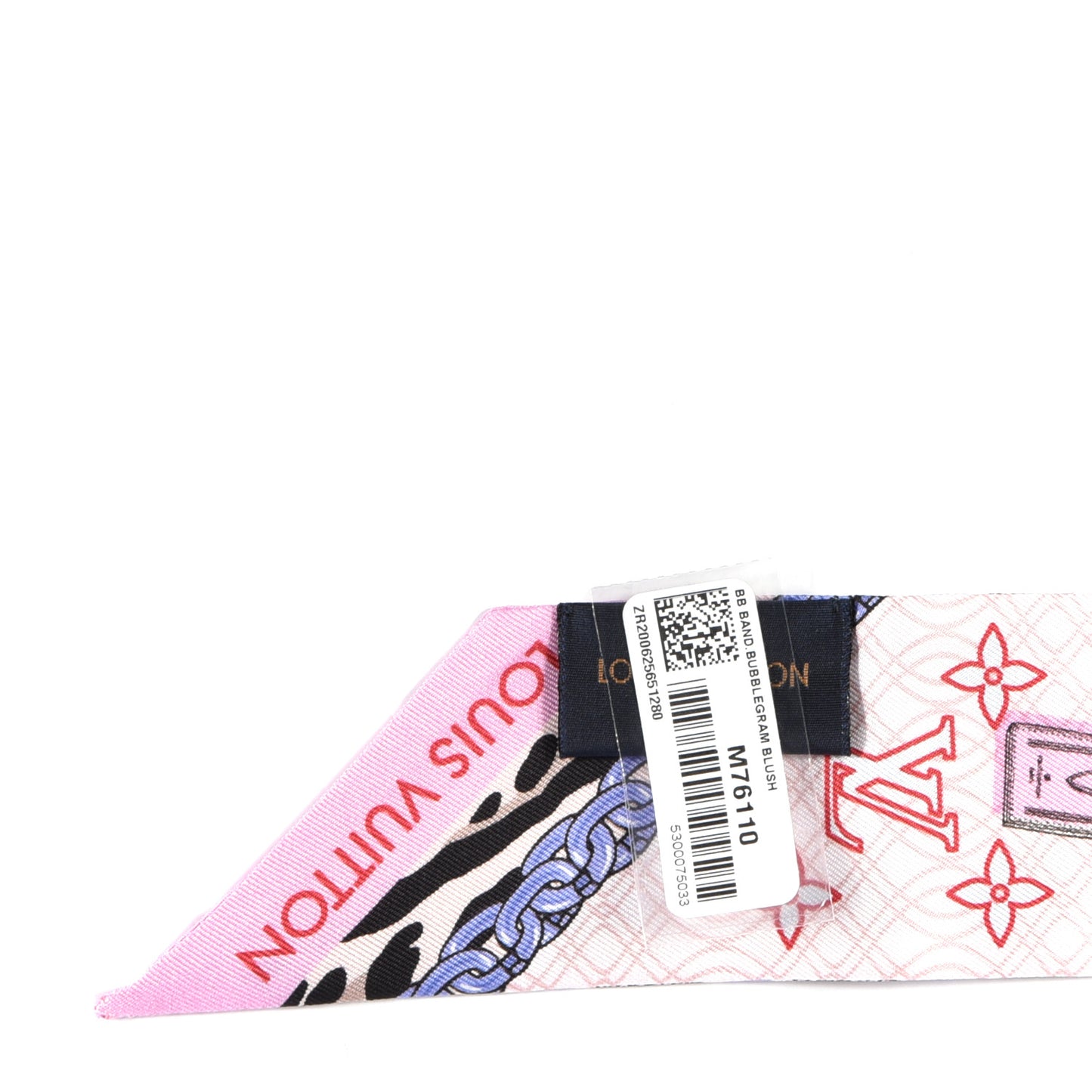 Silk Monogram Bubblegram BB Bandeau Blush