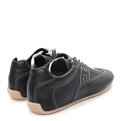 Hermes Calfskin Master Sneakers 38.5 Black 5 of 9